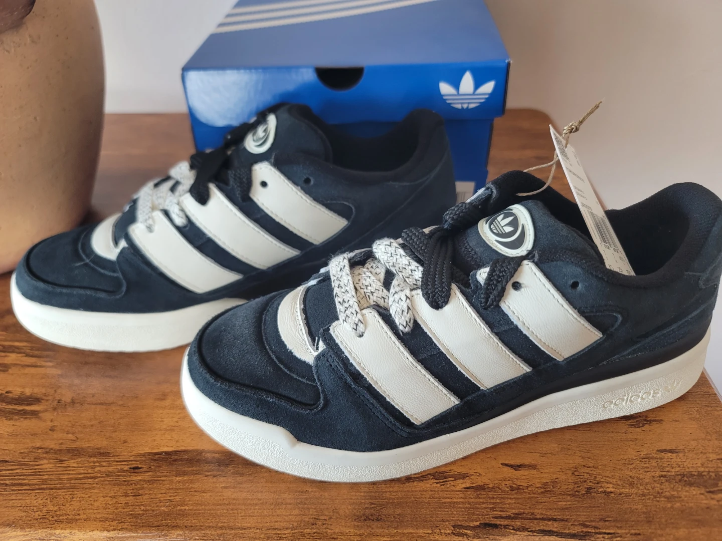 Women Adidas Forum 2000 Core Black Suade Sneaker Sz 8.5 New - photo 3