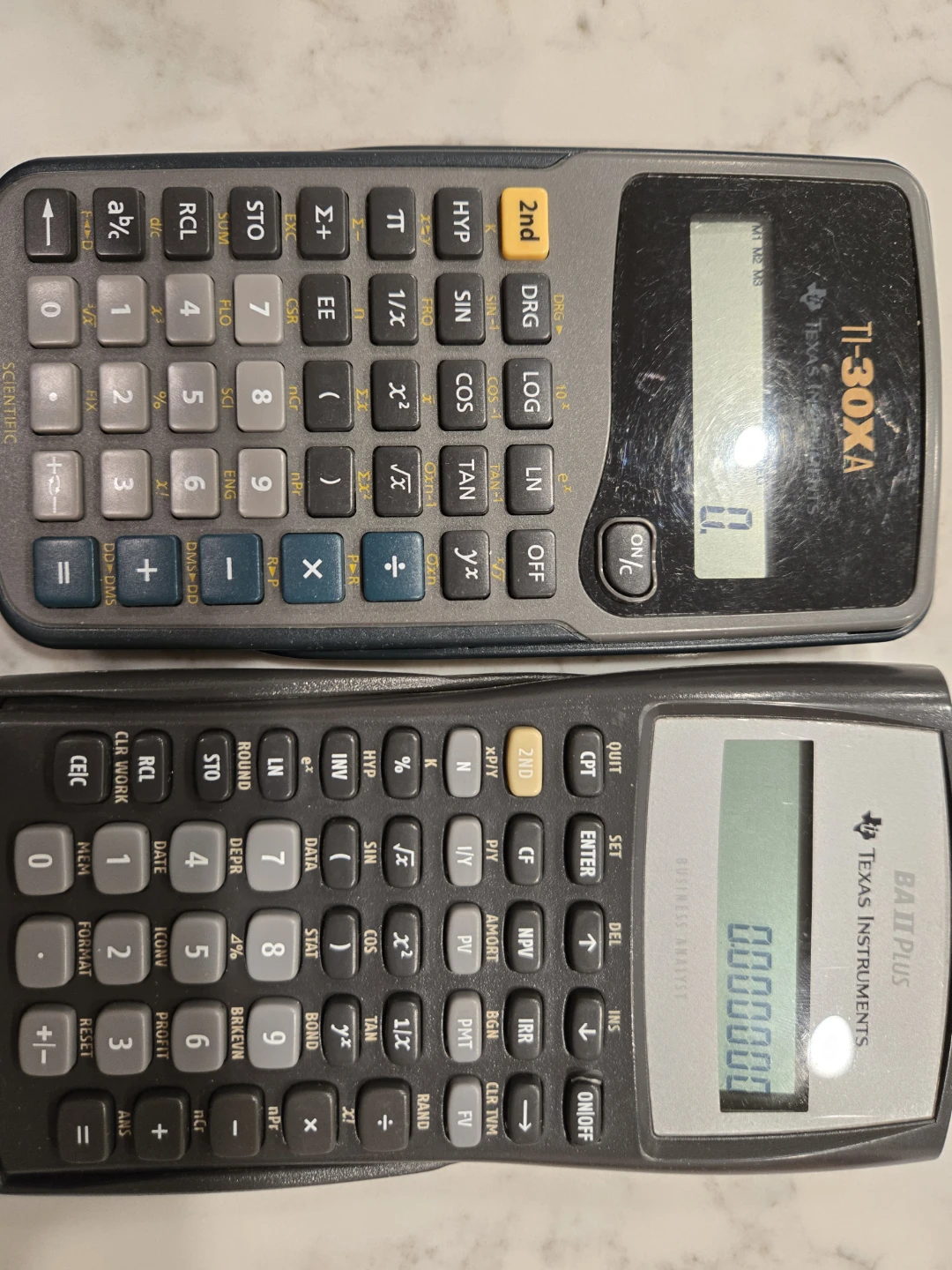 Texas Instruments TI-30XA & BAII Plus Calculators - photo 3