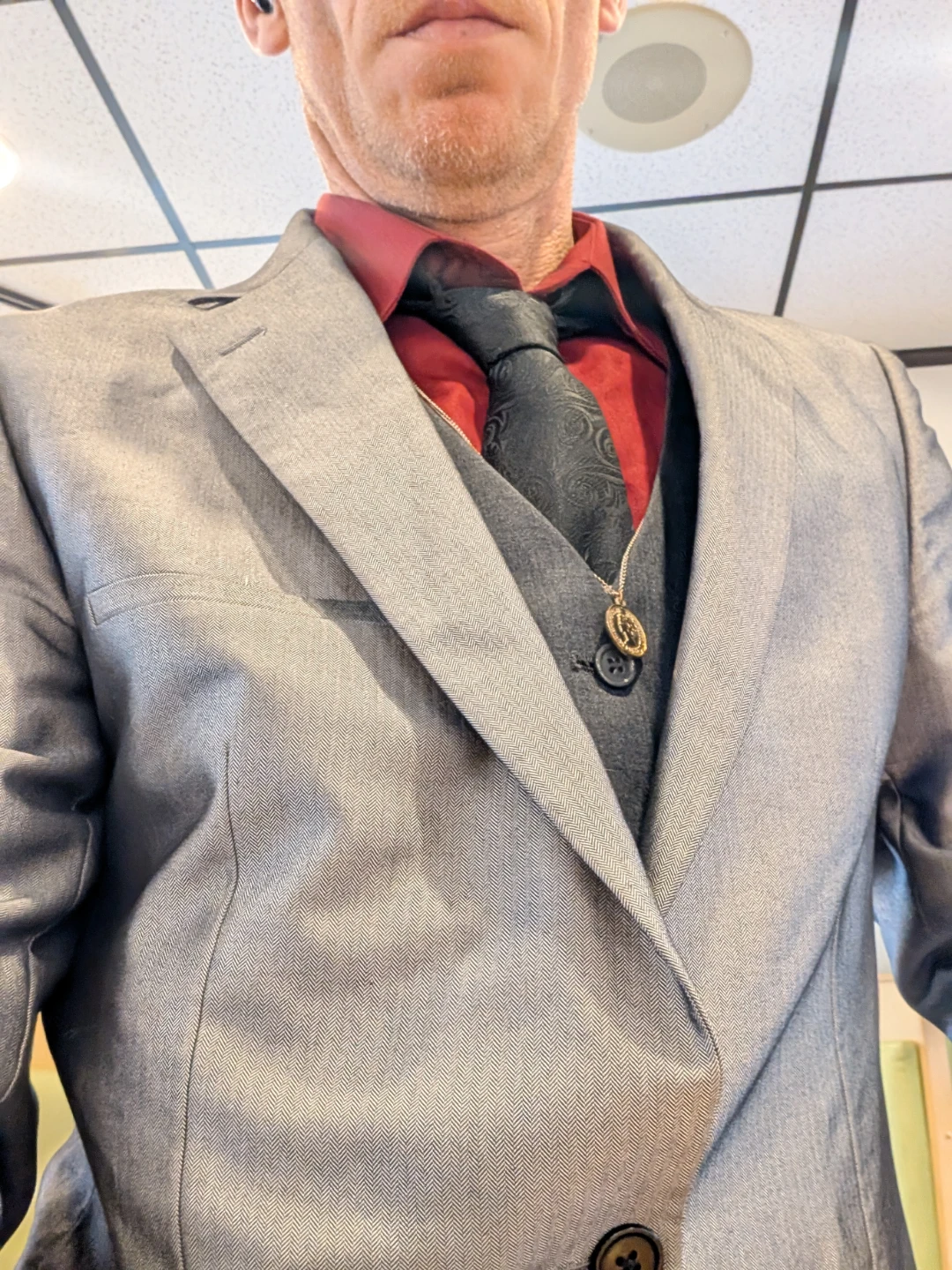 Le Château Men's Grey Suit Jacket - photo 2
