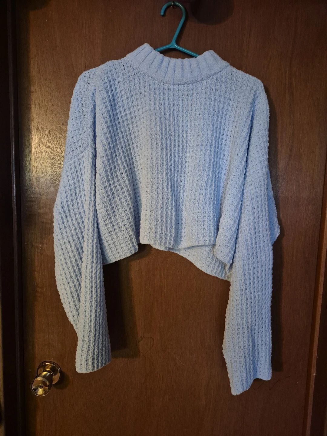 Ardene L-XL Blue Cropped Sweater