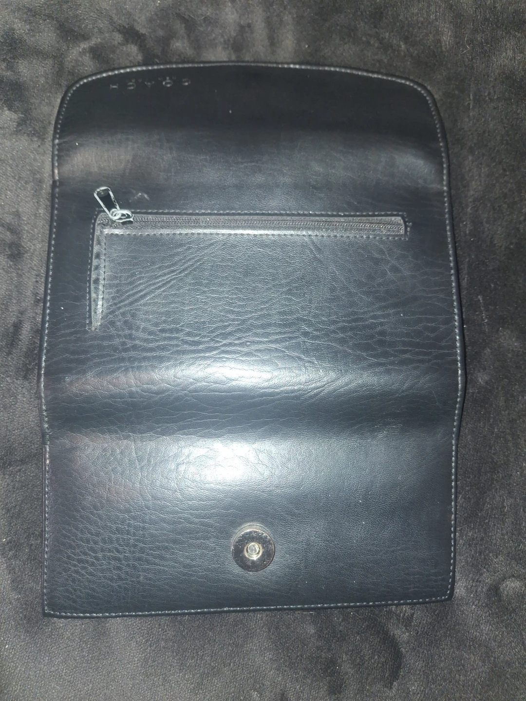 COACH(vintage new york)Black Leather Trifold Wallet - photo 4