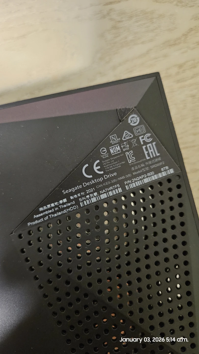 Seagate Desktop Drive 8TB