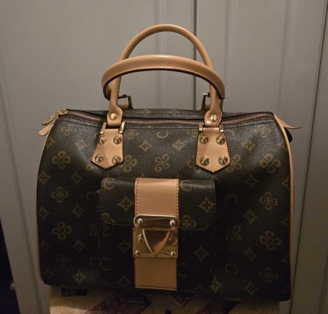 Brown Patterned Handbag