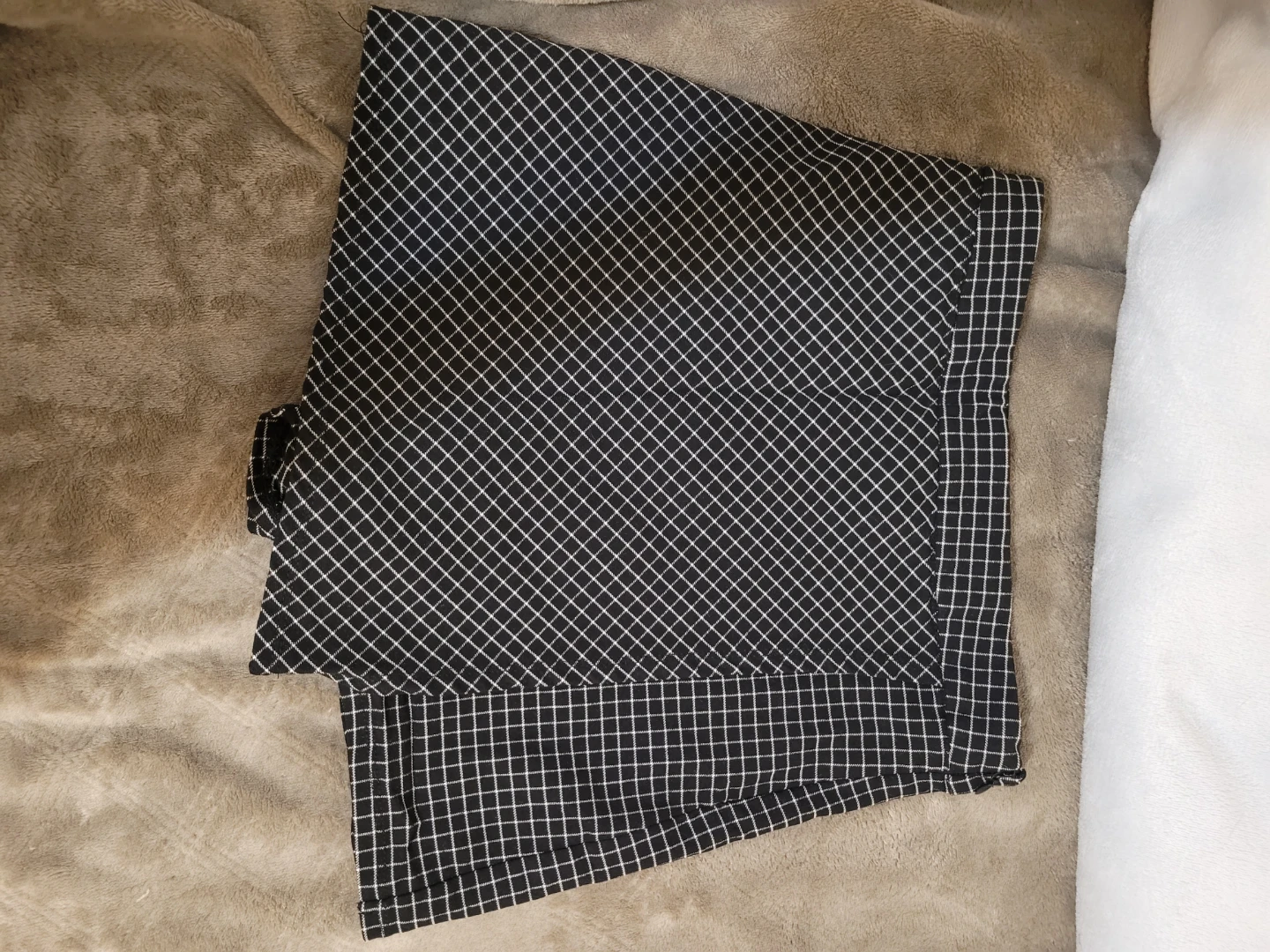Garage Black Mini Plaid Printed Skort