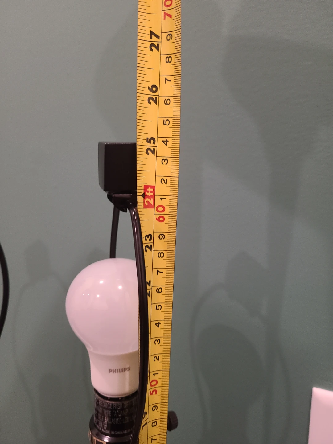 Black Metal Table Lamp, 25" Tall - photo 4