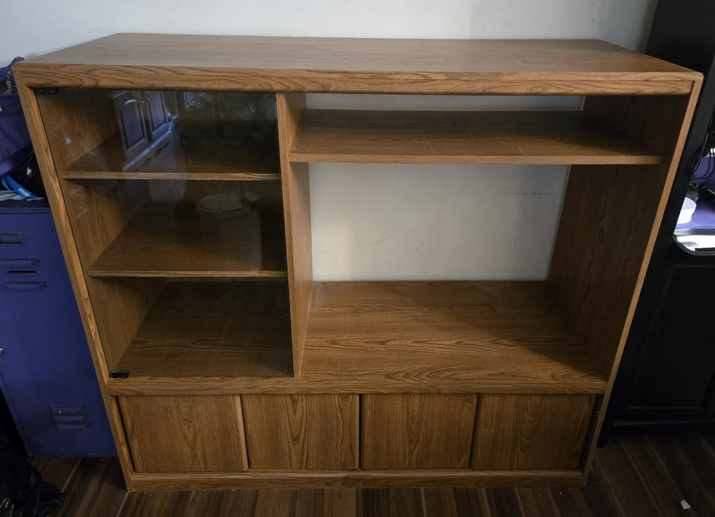 FREE - Wood Entertainment Center MUST PICK UP