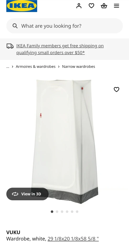 IKEA Vuku Wardrobe - White, 29 1/8x20 1/8x58 5/8"