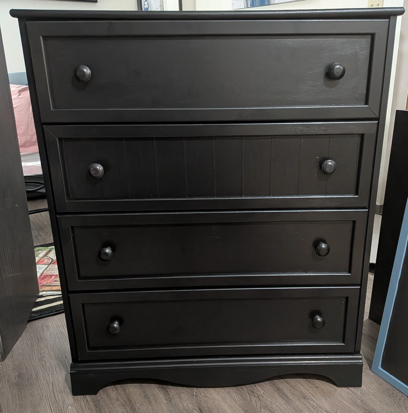 🥕 Black Espresso 4-Drawer Dresser