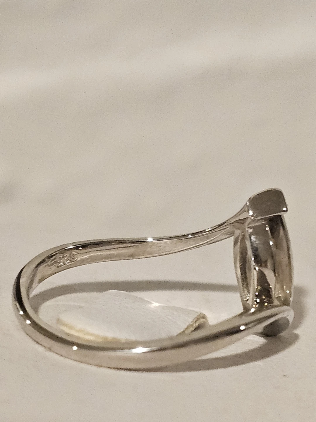 Silver Marquise Cut Gemstone Ring Smoky Quartz - photo 3
