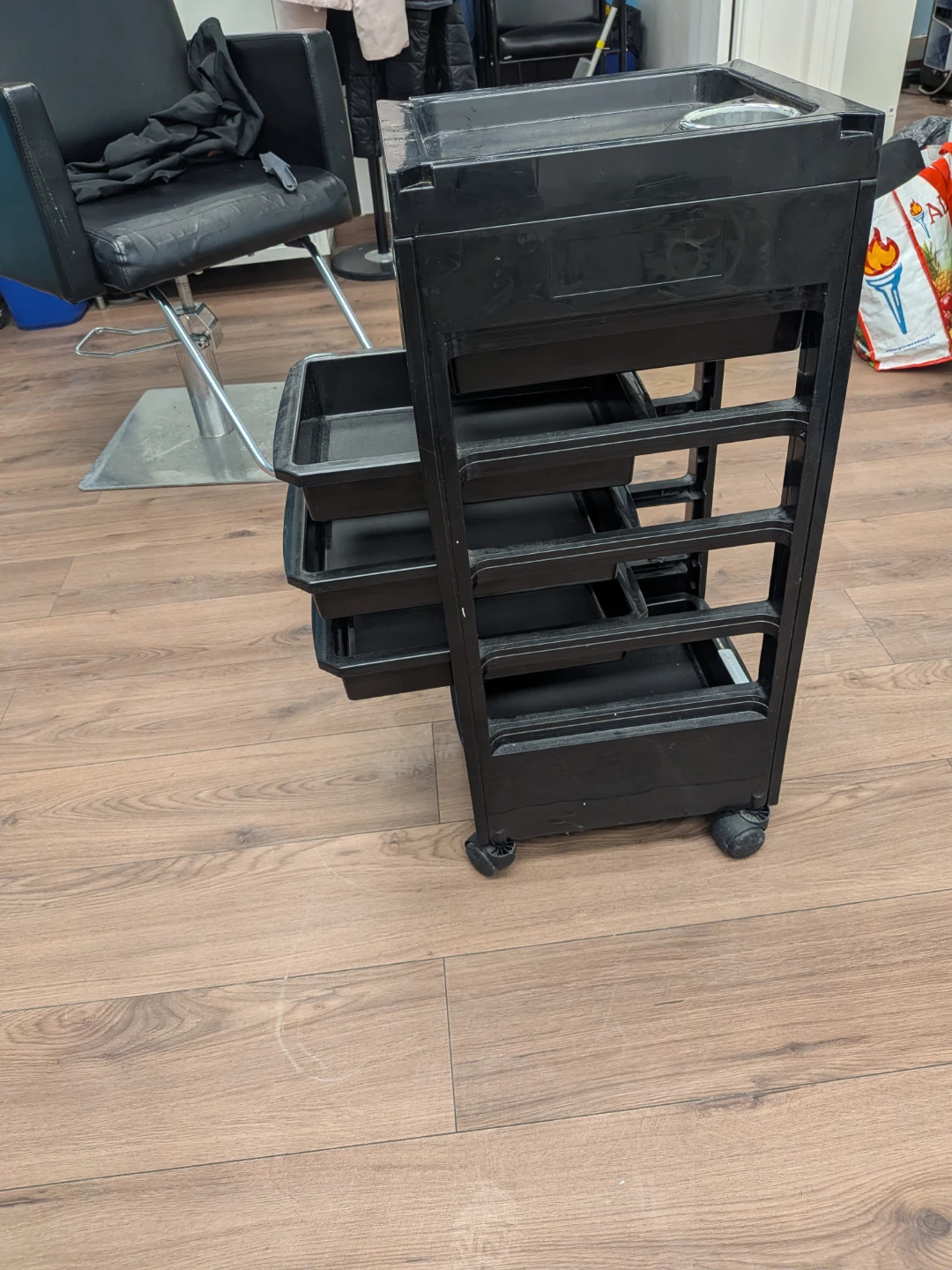 Black Rolling Salon Cart - photo 3