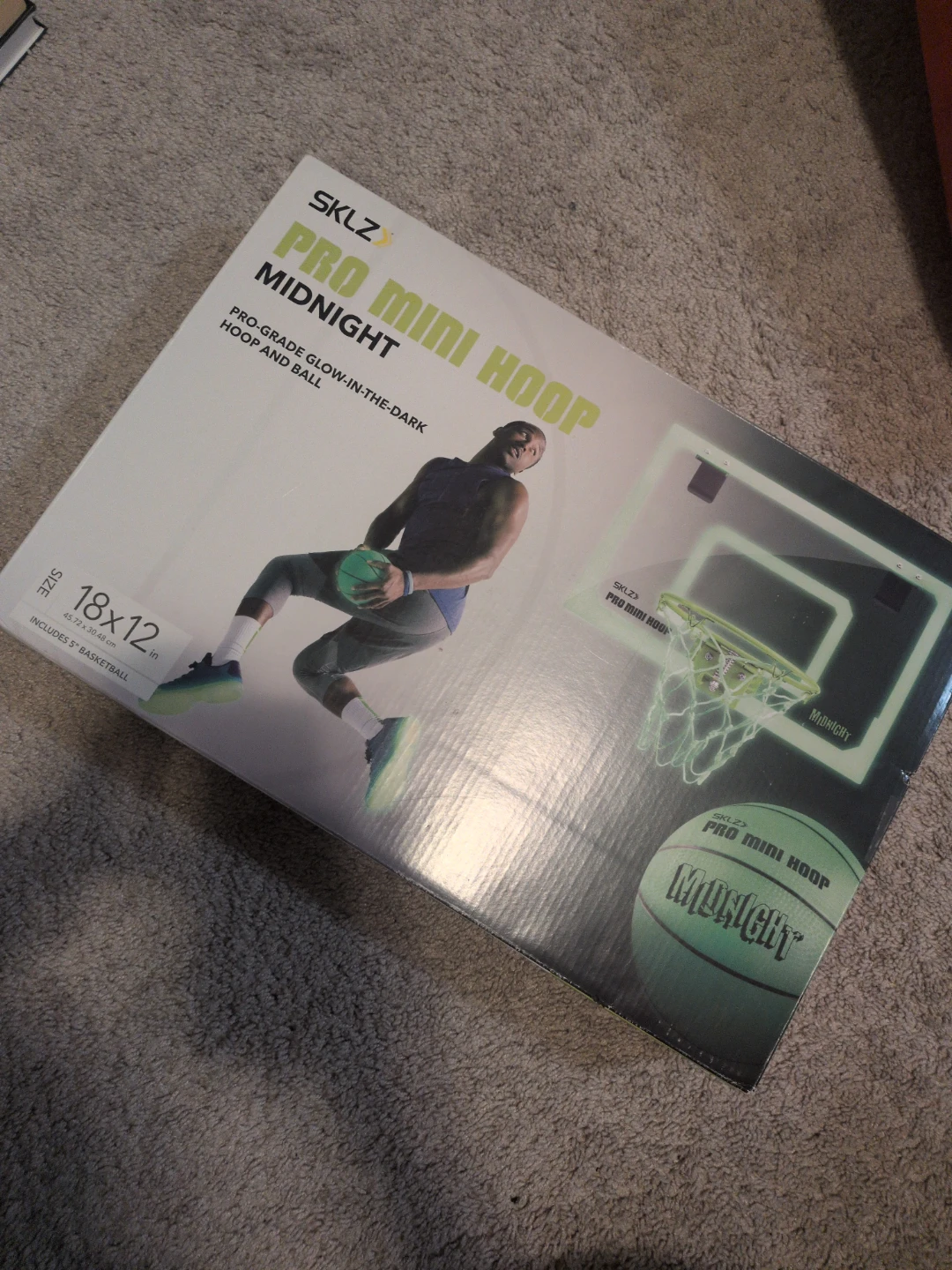 SKLZ Pro Mini Hoop Midnight Glow-in-the-Dark Basketball Set