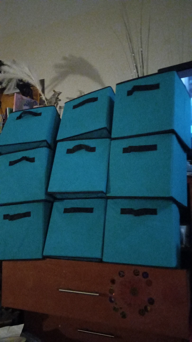 Blue Fabric Storage Bins - photo 4