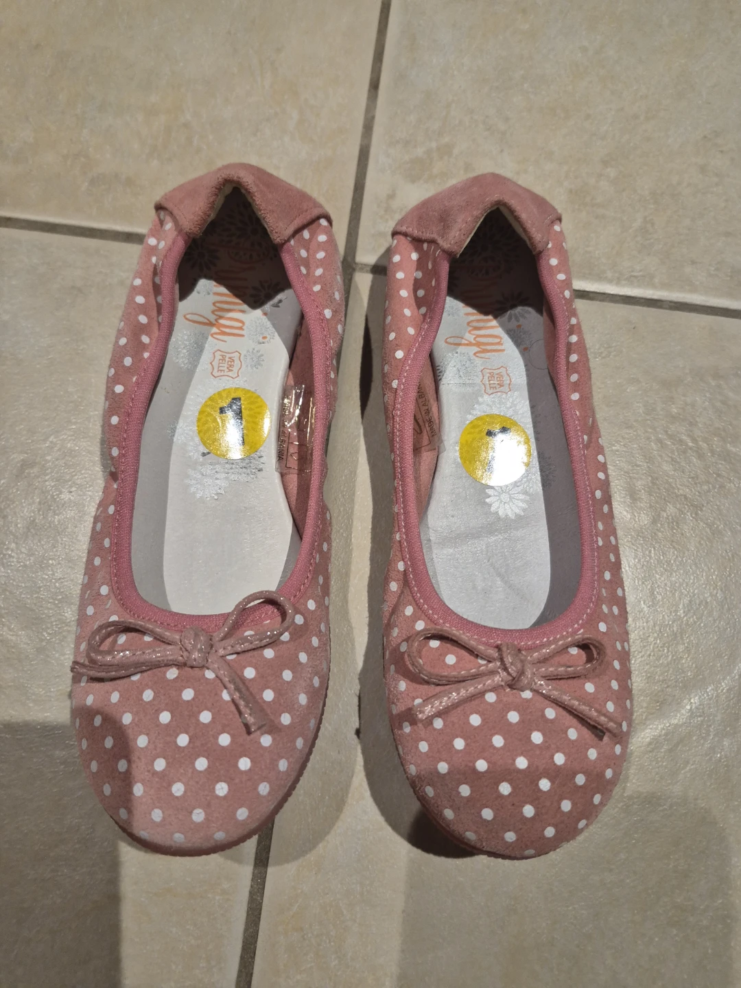 BRAND NEW - Pink Polka Dot Ballet Flats - Size 1