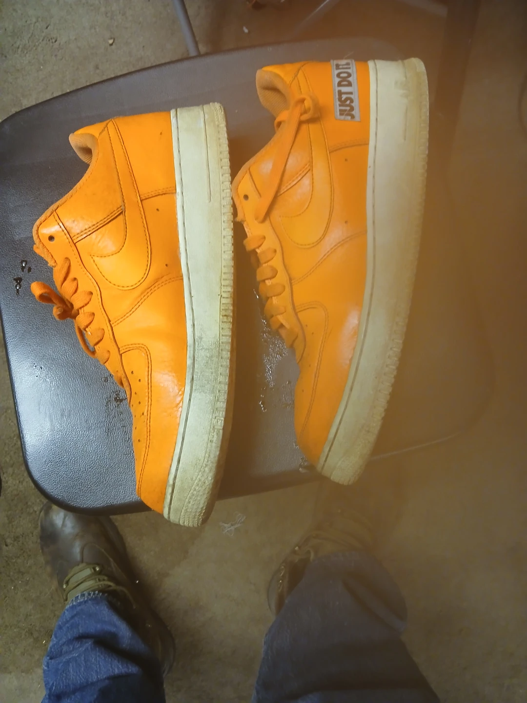 Nike Air Force 1 Orange Sneakers - photo 2