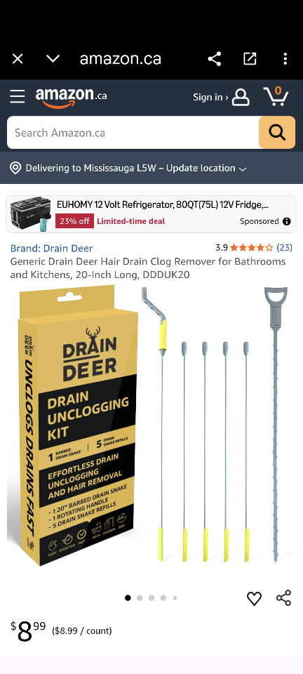 Drain Deer Drain Unclogging Kit - photo 2