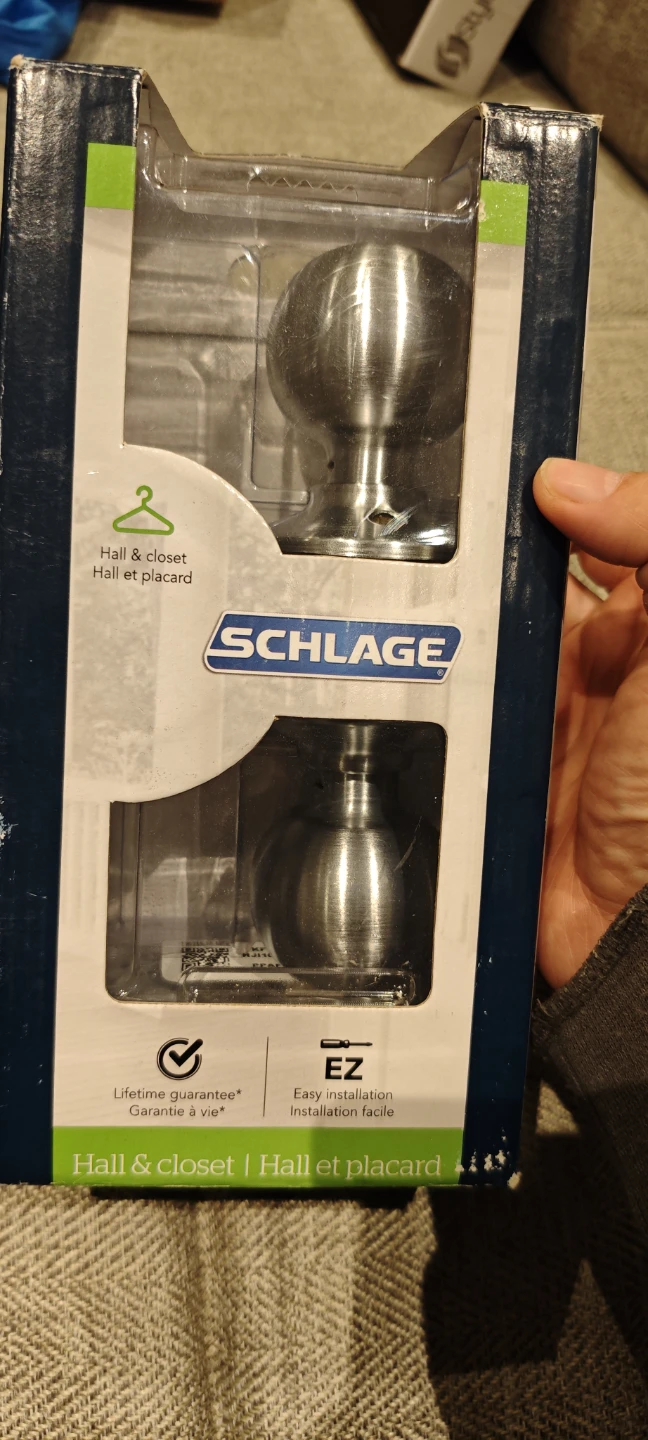 New Schlage Orbit Satin Chrome Hall/Closet Knob