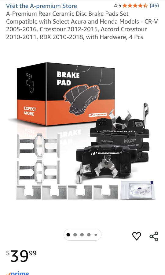 A-Premium Rear Ceramic Disc Brake Pads Set