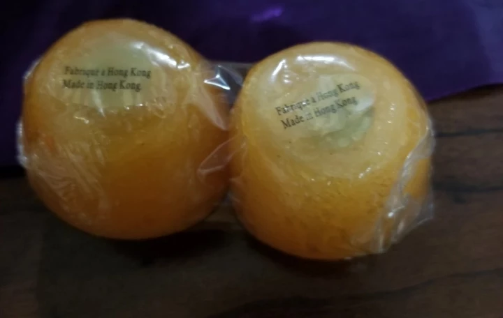 Pair of Orange Decorative Candles 🧡 - photo 2