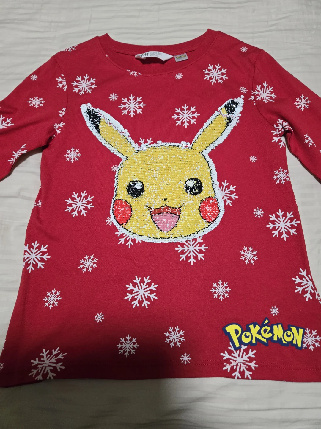 H&M Pokémon Pikachu Long Sleeve Shirt - Size 6-8