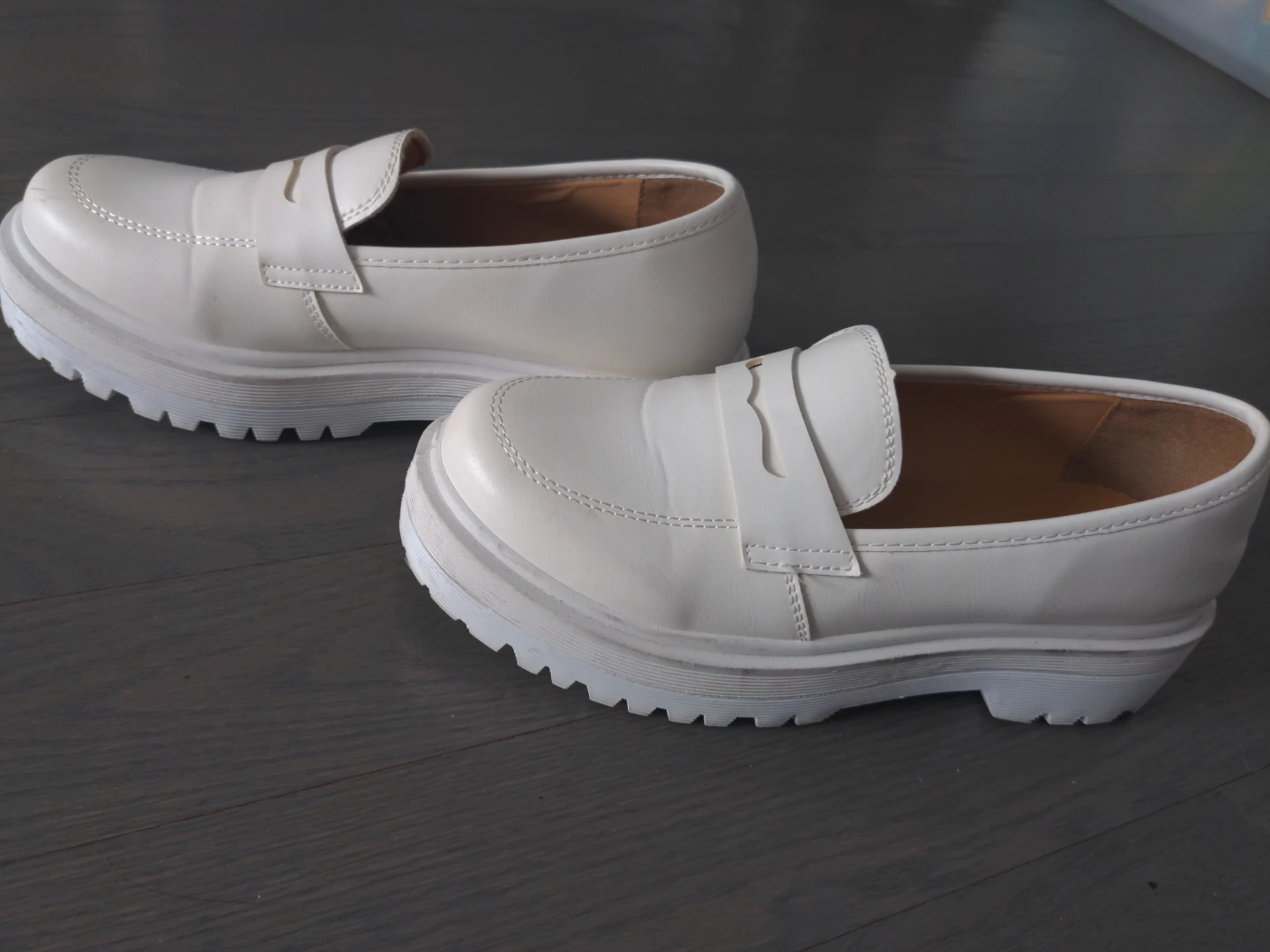 White Qupid Platform Loafers - Size 8 - photo 2