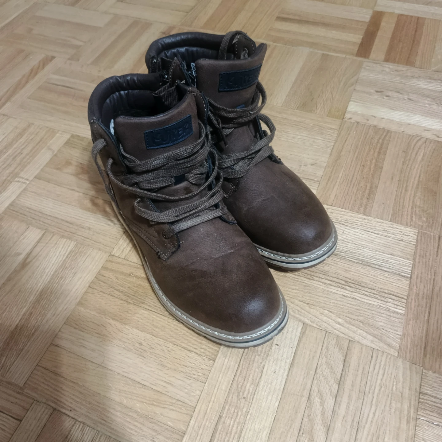 KUiper Brown Suede Lace-Up Boots waterproof