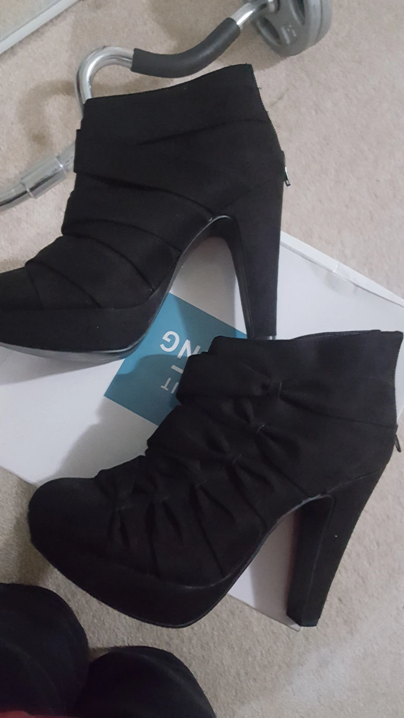 Call It Spring Cyrstal Black Ankle Boots - Size 10