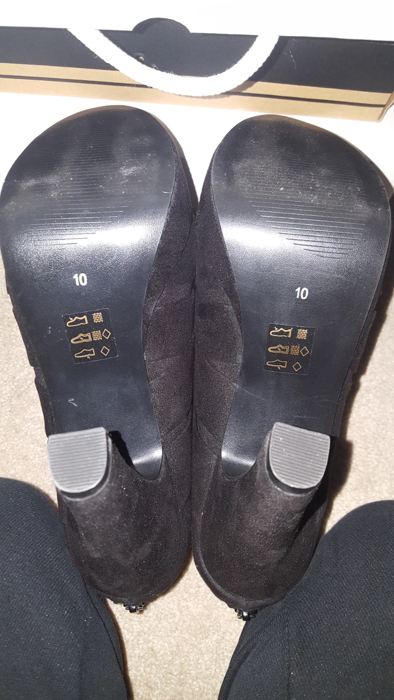 Call It Spring Cyrstal Black Ankle Boots - Size 10 - photo 4