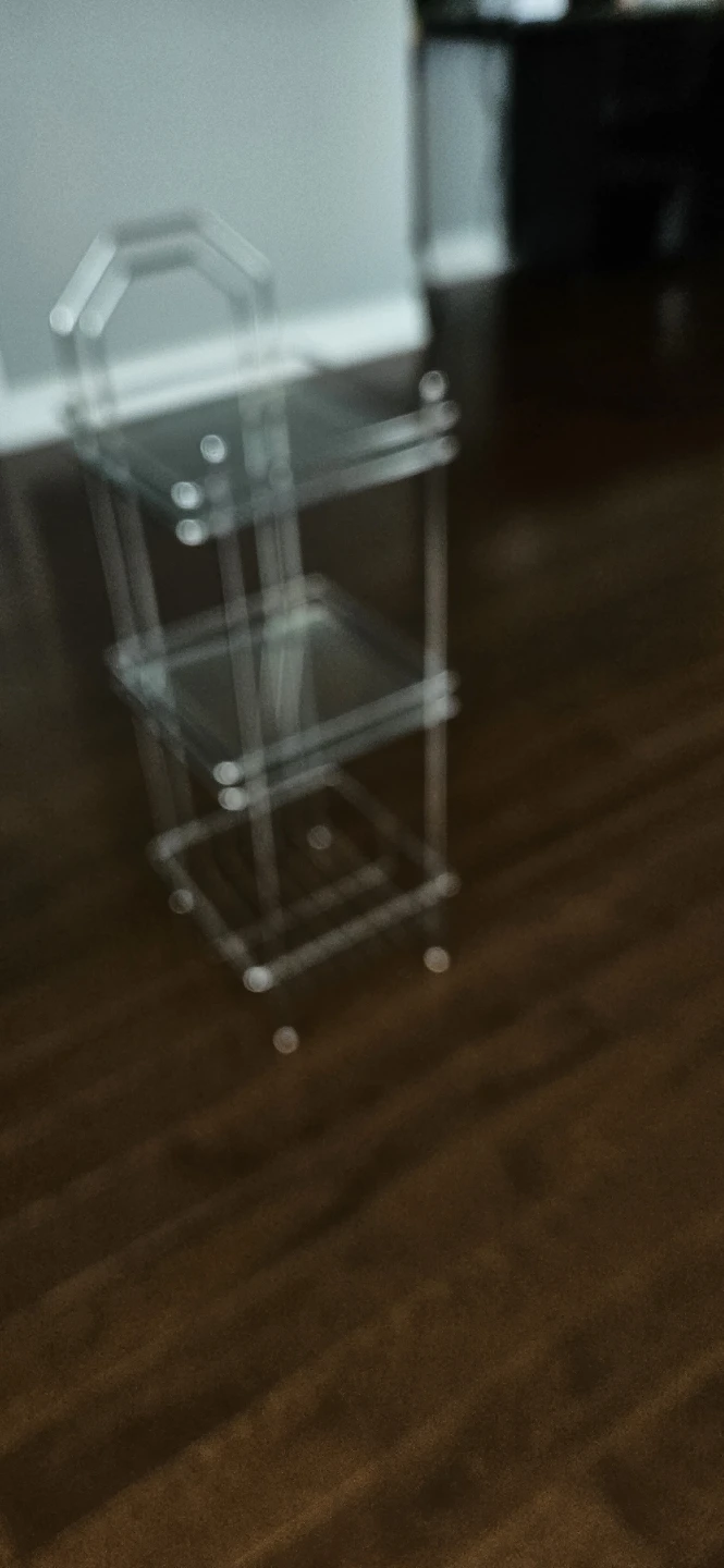 3-Tier Cart with glass shelves