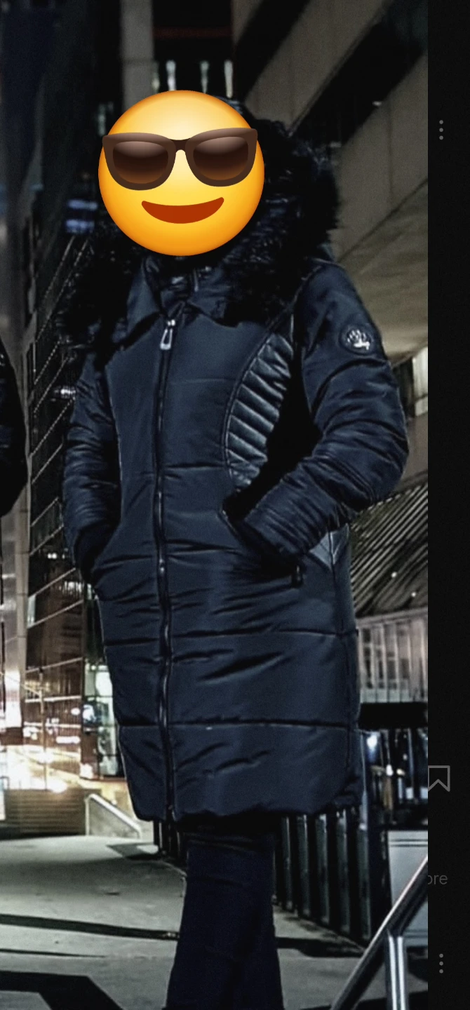 Medium - women black winter jacket
