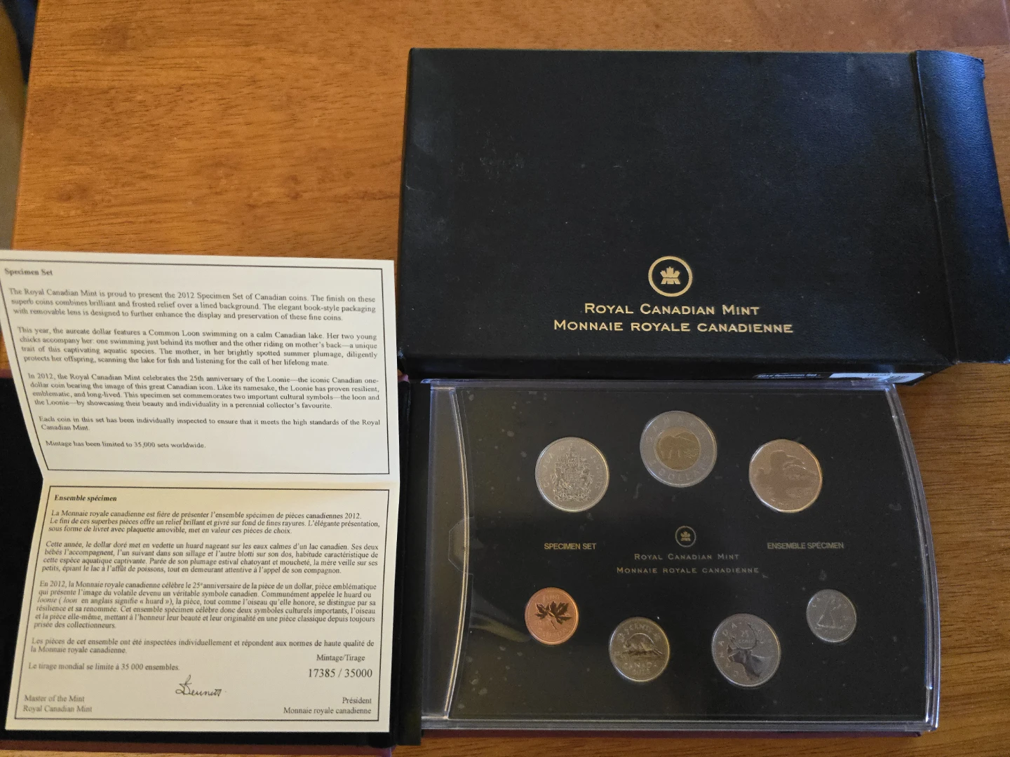 2012 Royal Canadian Mint Specimen Coin Set - Loonie Anniversary