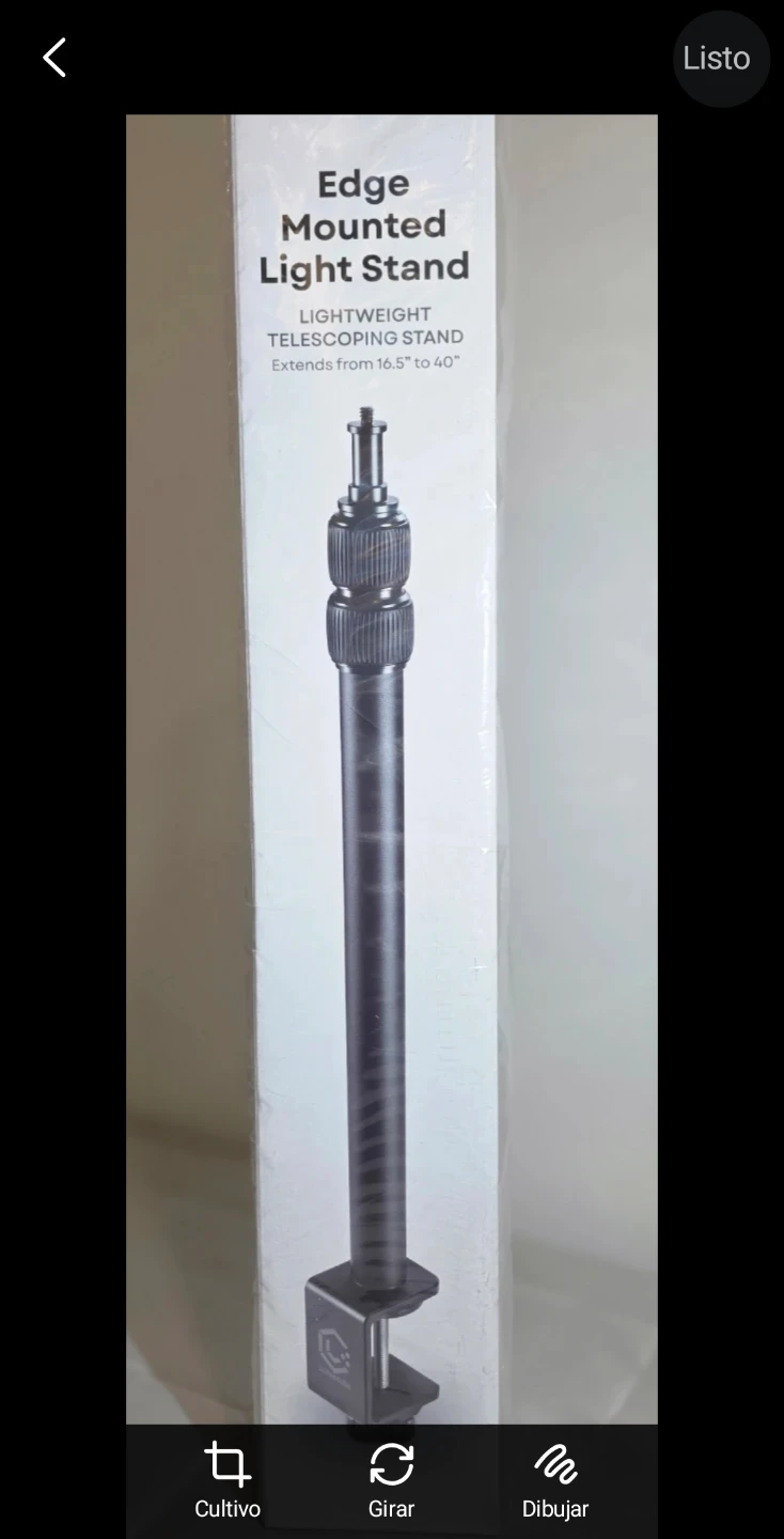 Edge Mounted Light Stand - Lightweight Telescoping Stand - photo 2