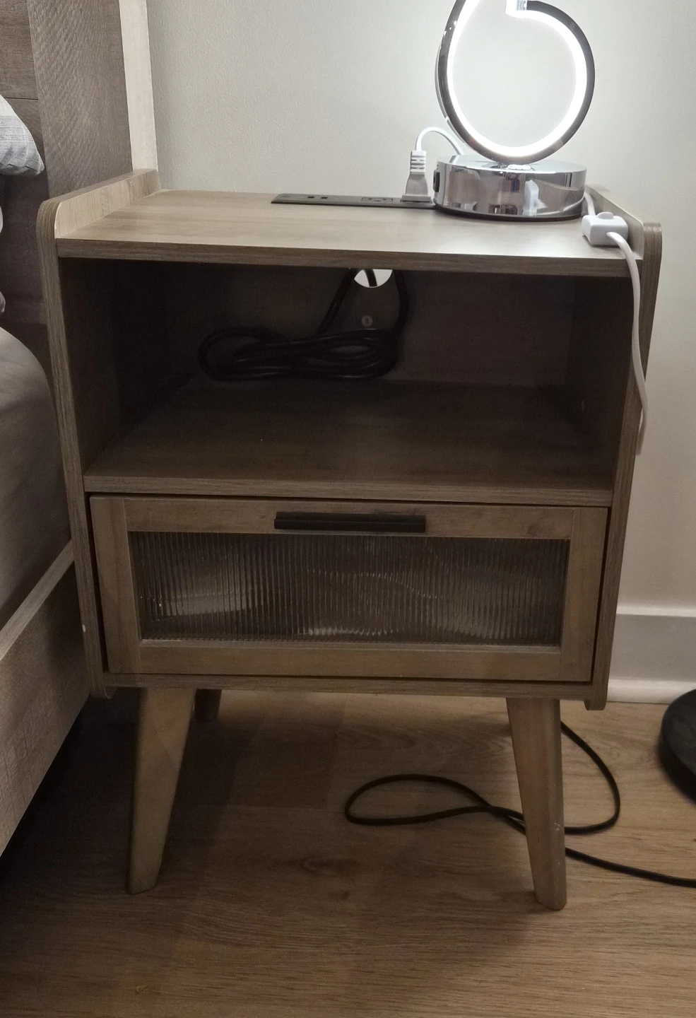 Nightstand with Drawer & USB Port - Set of 2. - photo 3