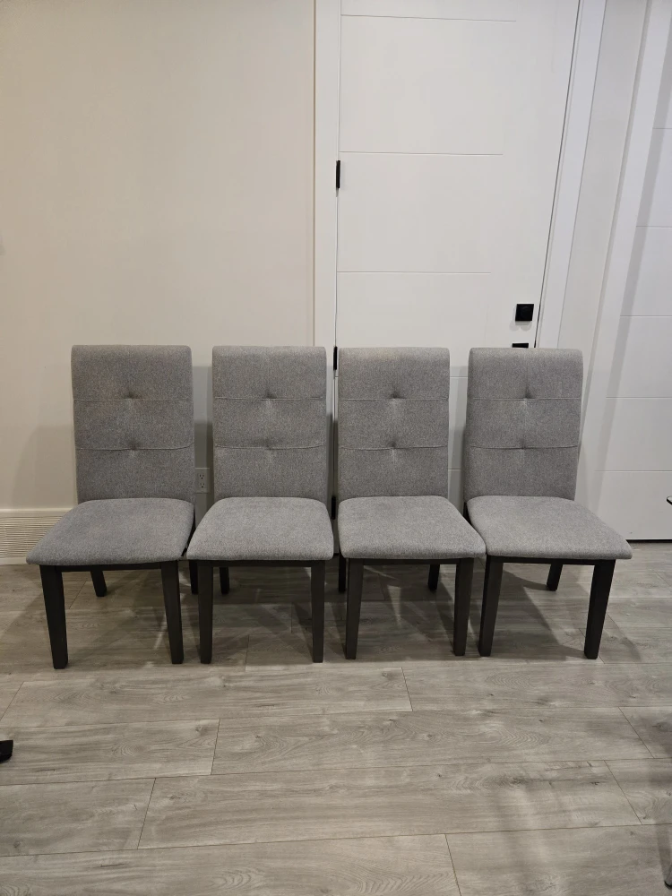 Dining Table with 4 Chairs - Grey