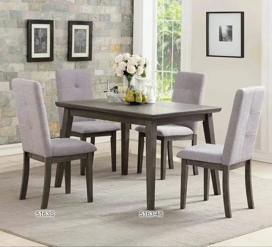 Dining Table with 4 Chairs - Grey - photo 2