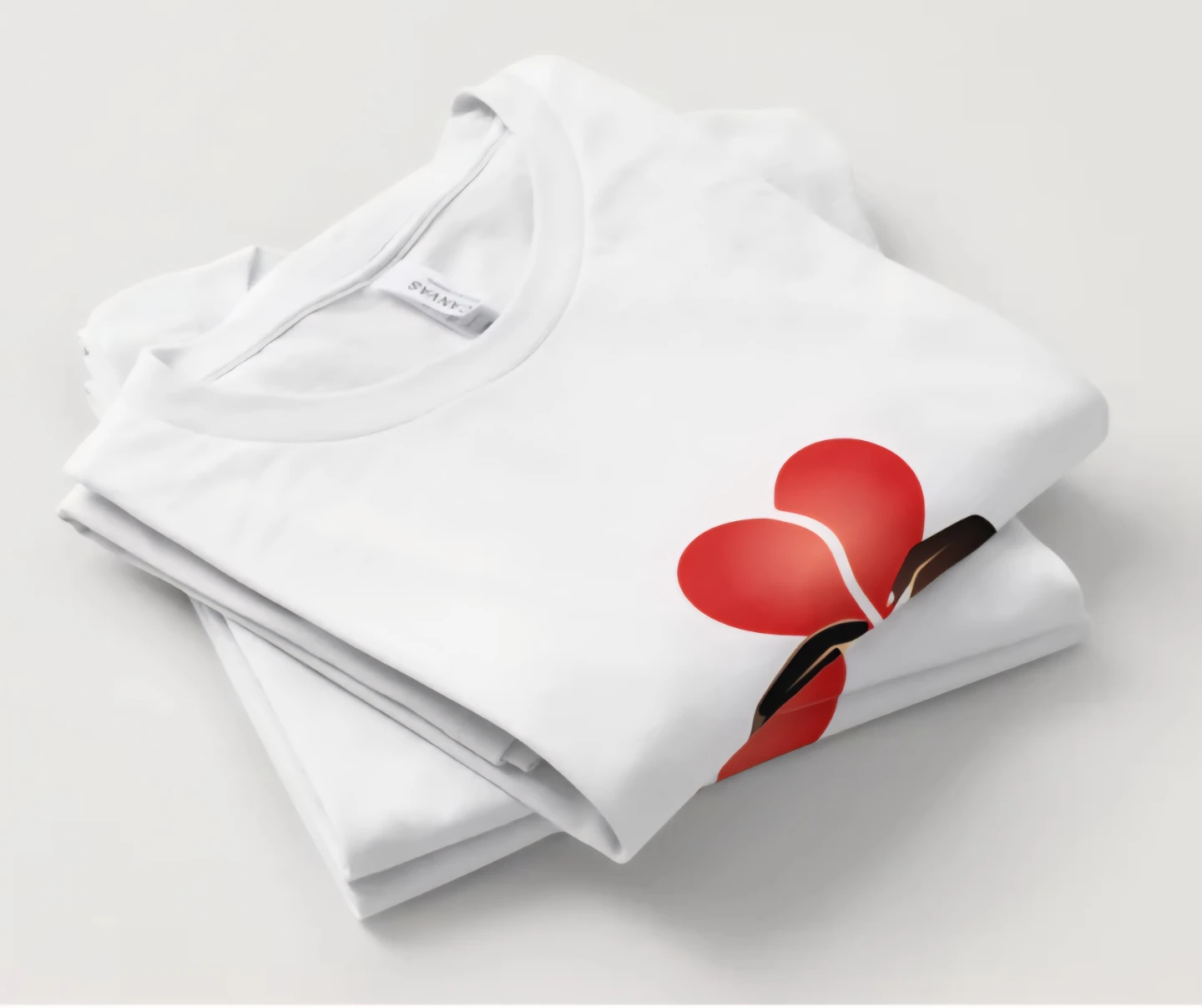 White T-Shirt with Broken Heart Graphic - photo 5