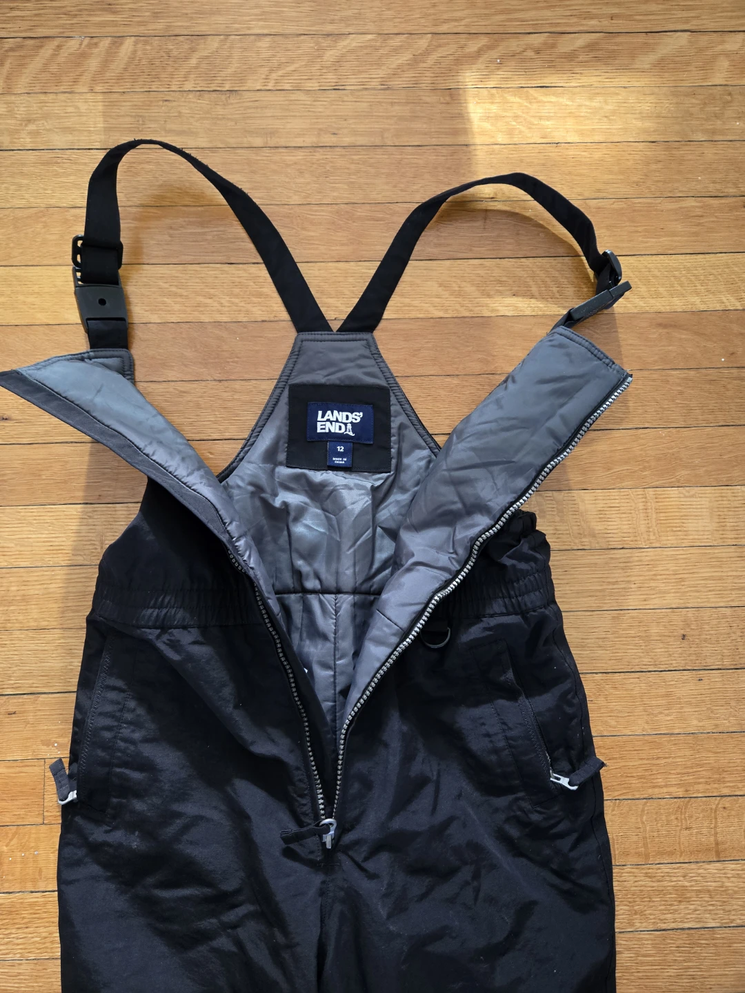 Kids' Lands' End Black Snow Pants - Size 12 - photo 2