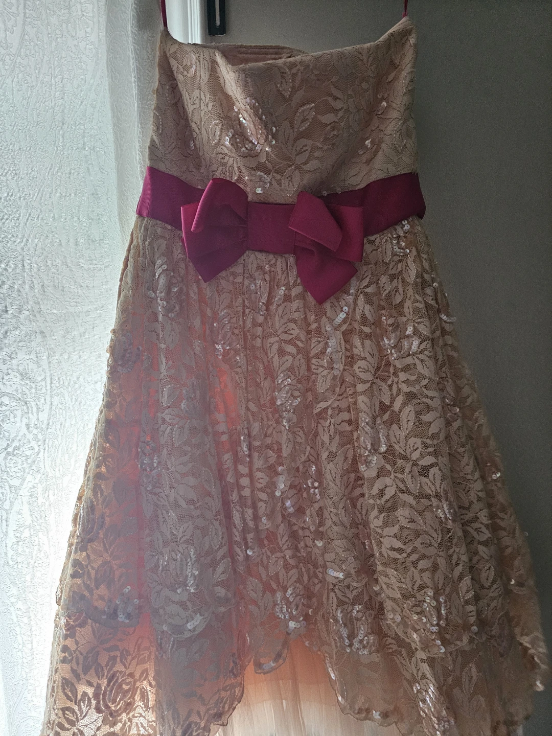 Betsy johnson Lace Strapless Dress with Bow - photo 2