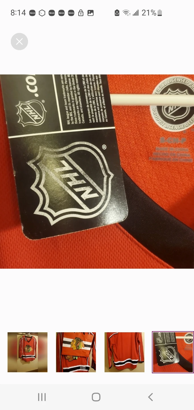 NWT Chicago Blackhawks Jersey - Size S - photo 4