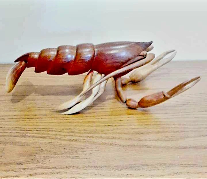Unique New Large Wooden Lobster Sculpture - photo 3