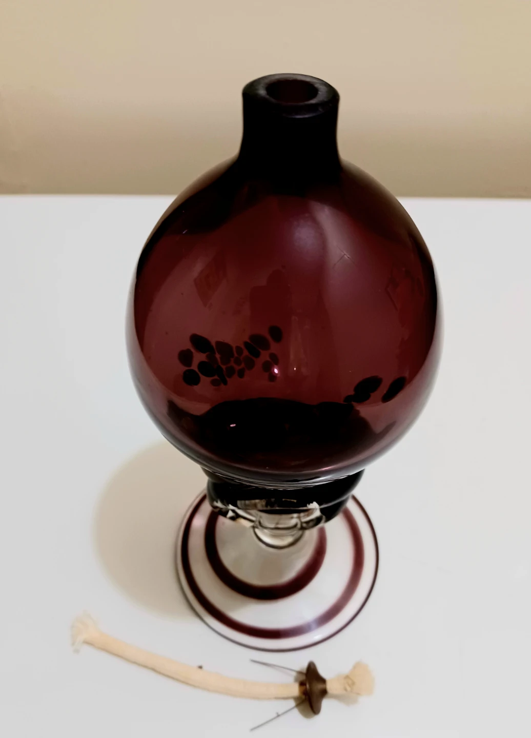 Unique Purple Amethyst Josefine Krosno Oil Lamp - photo 5
