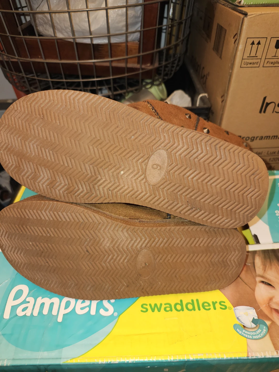 Brown Faux Suede Studded Boots - photo 4
