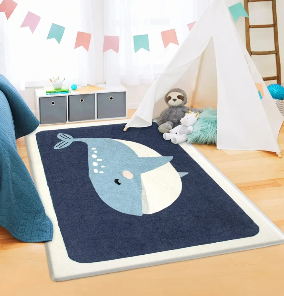 Whale Pattern Kids Rug - 35" x 59" - photo 5