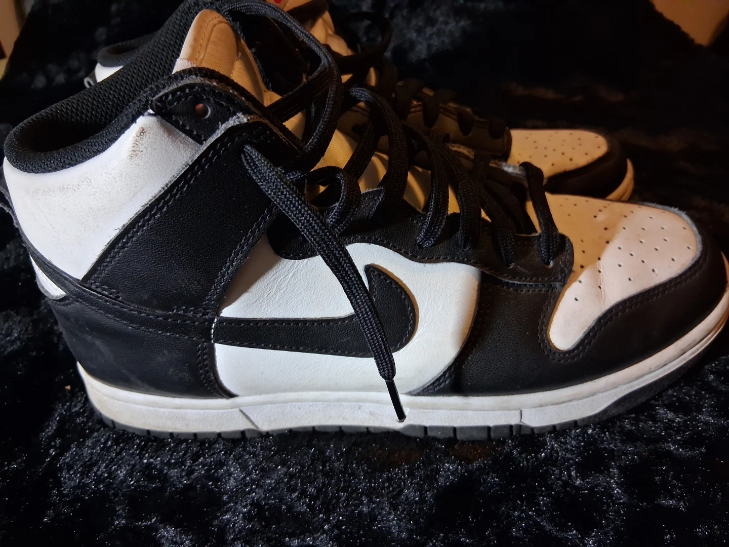 Nike Dunk High Top Sneakers Black White Men's Size 10 - photo 2
