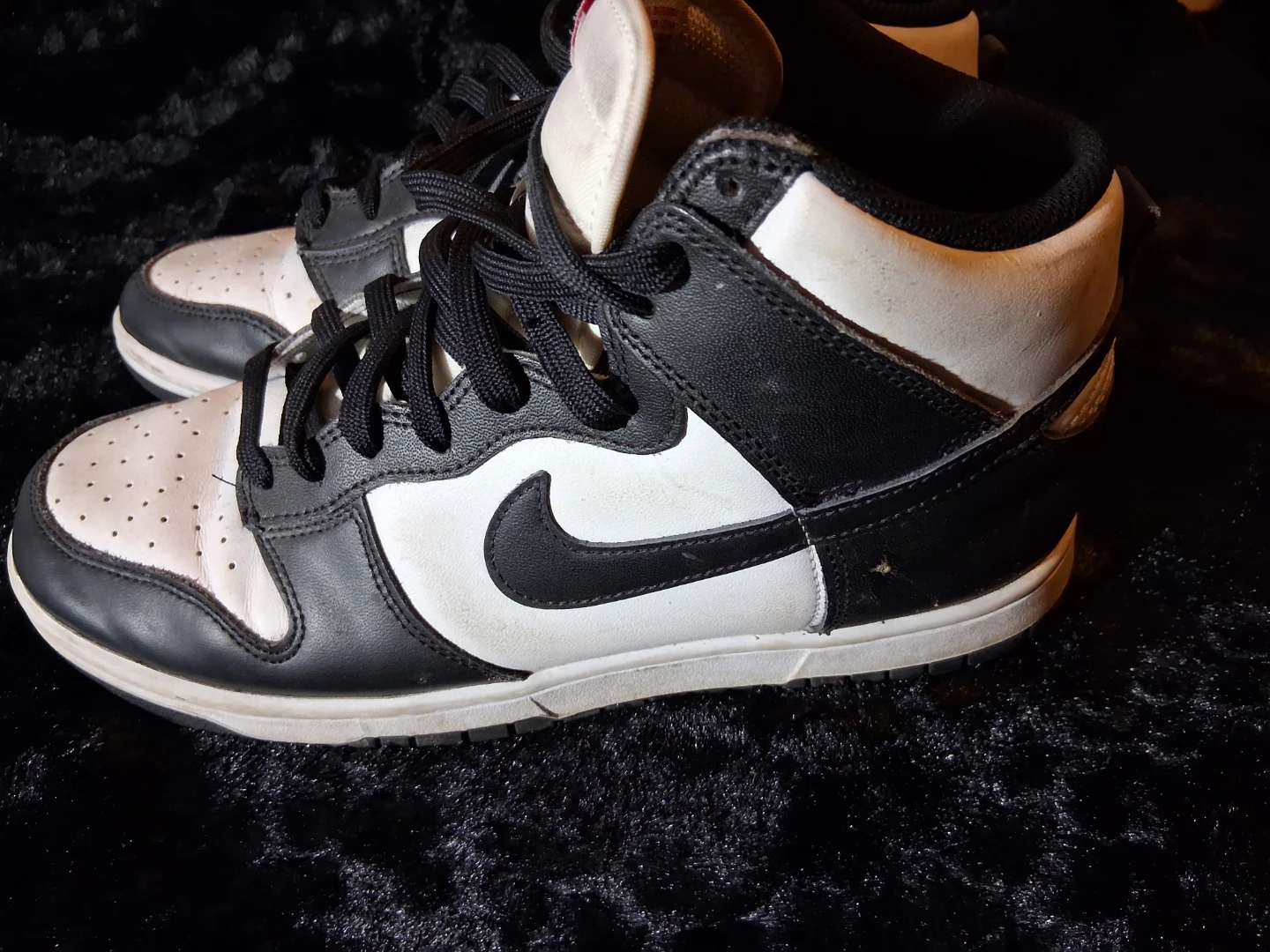 Nike Dunk High Top Sneakers Black White Men's Size 10 - photo 3