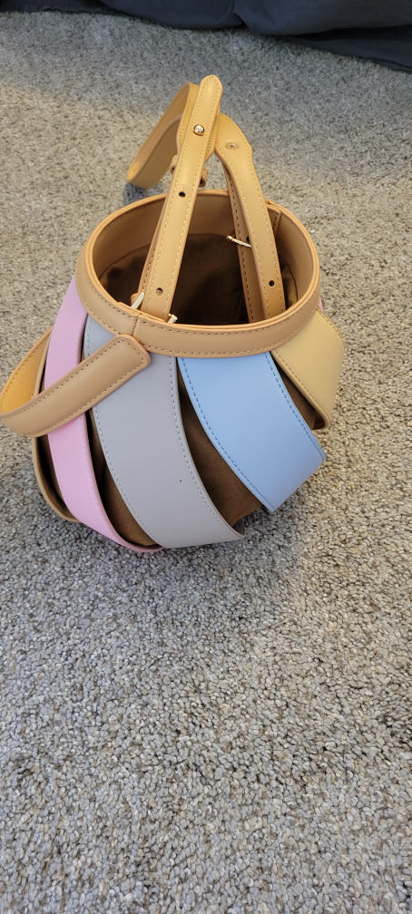 Color Block Bucket Bag