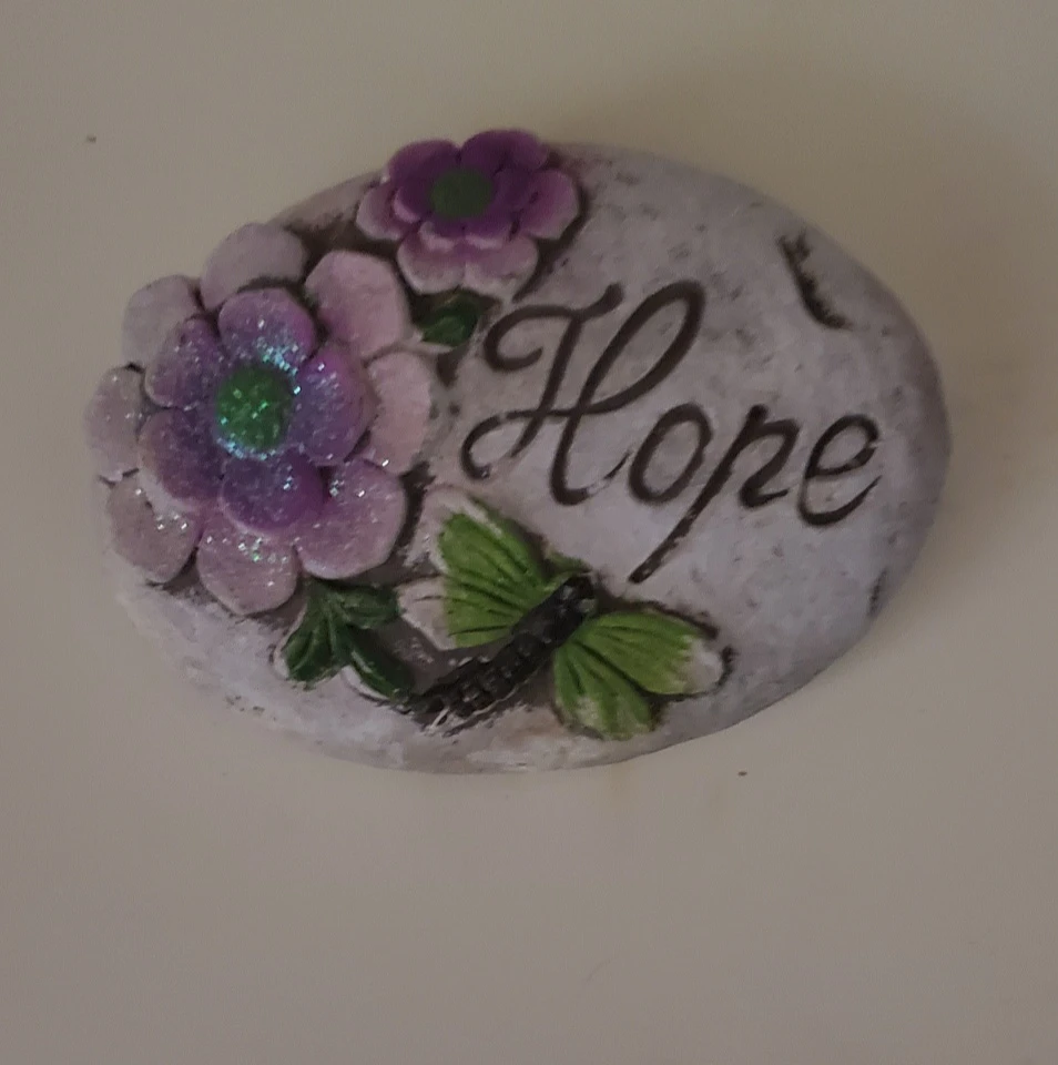 🥕Decorative Garden Stone with 'Hope' Message