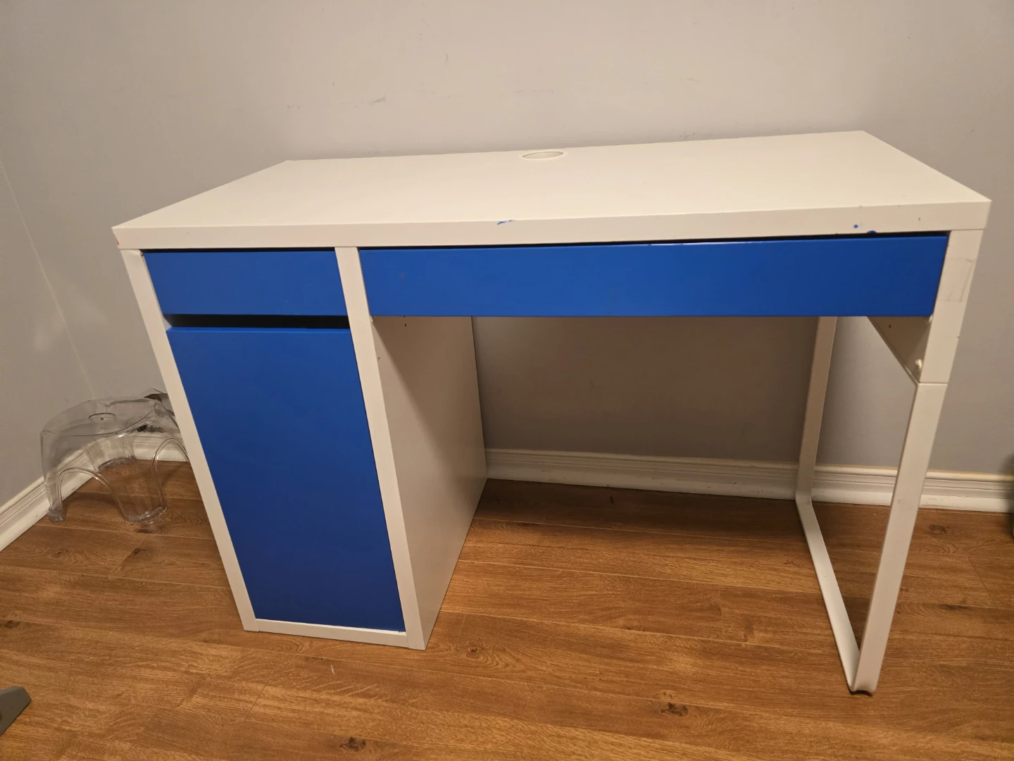White & Blue Desk