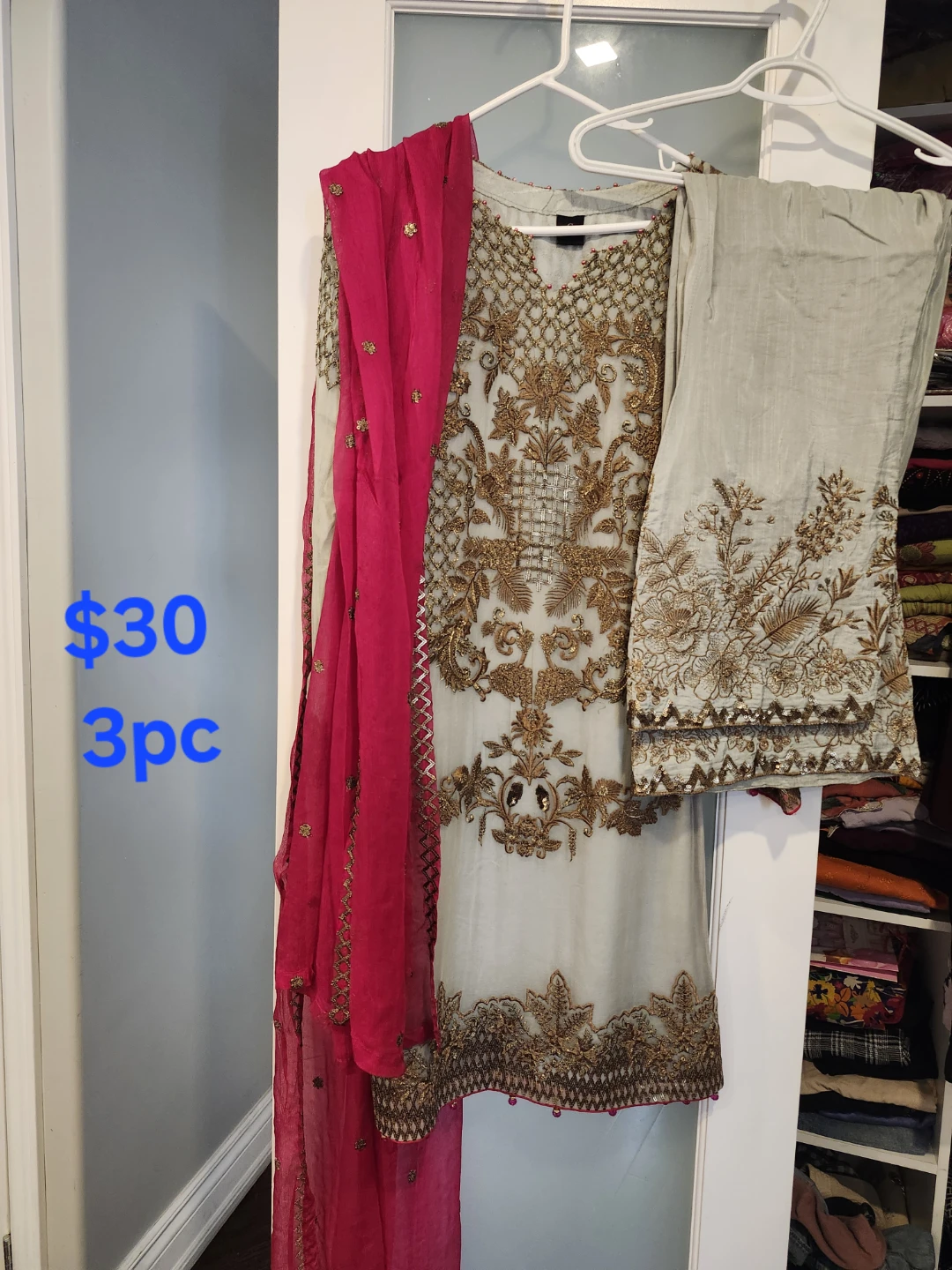 3 Piece Embroidered Women's Outfit