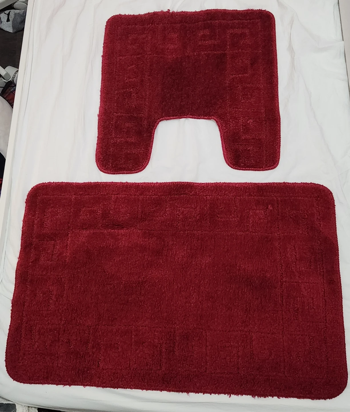 Red Bath Mat Set