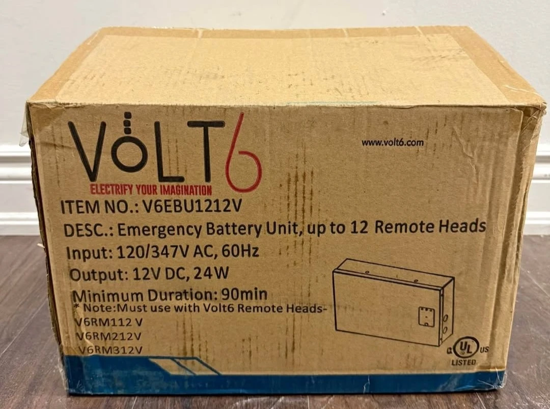 Volt6 Emergency Battery Unit V6EBU1212V - New in Box!